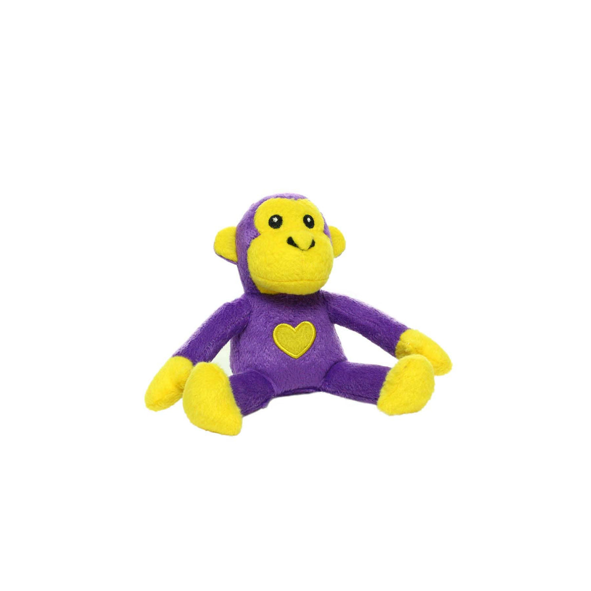 Mighty Jr Safari Monkey - Purple, Plush, Squeaky Dog Toy