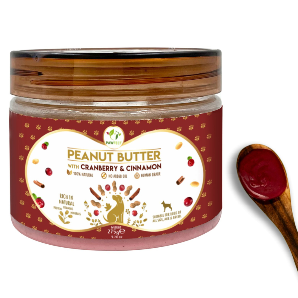 Pawfect Peanut Butter for Dogs: Cranberry & Cinnamon