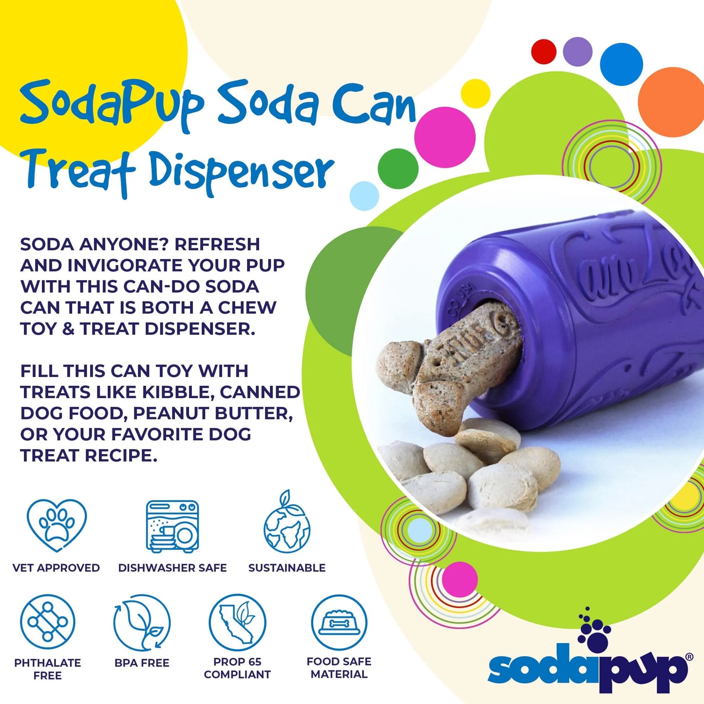 Sodapup Can Toy Purple Large