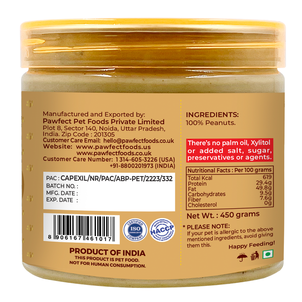 Pawfect Peanut Butter for Dogs: Original