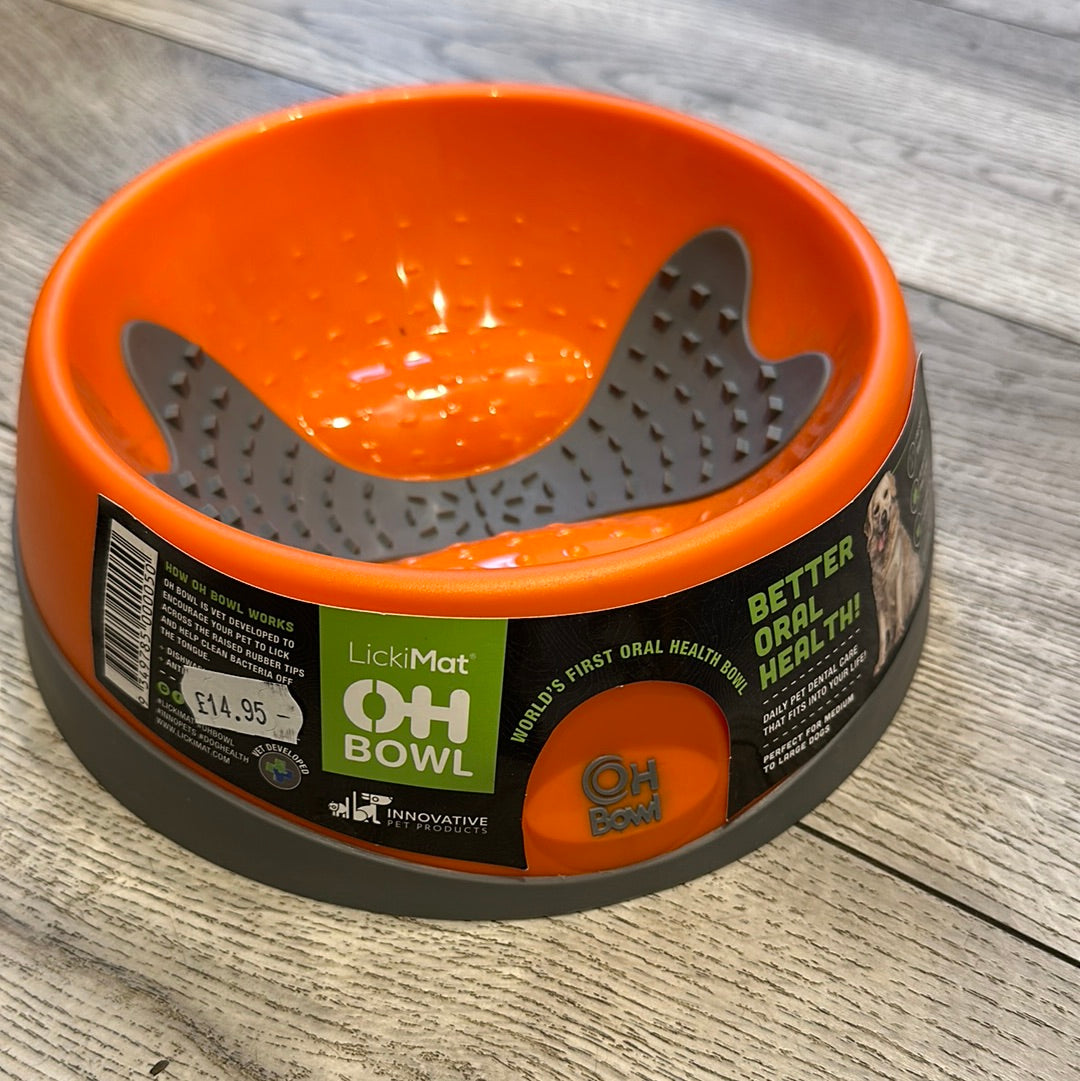Lickimat OH Bowl - Medium Orange