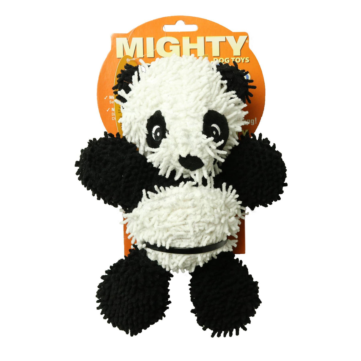Mighty Microfiber Ball Med Panda, Durable, Squeaky Dog Toy