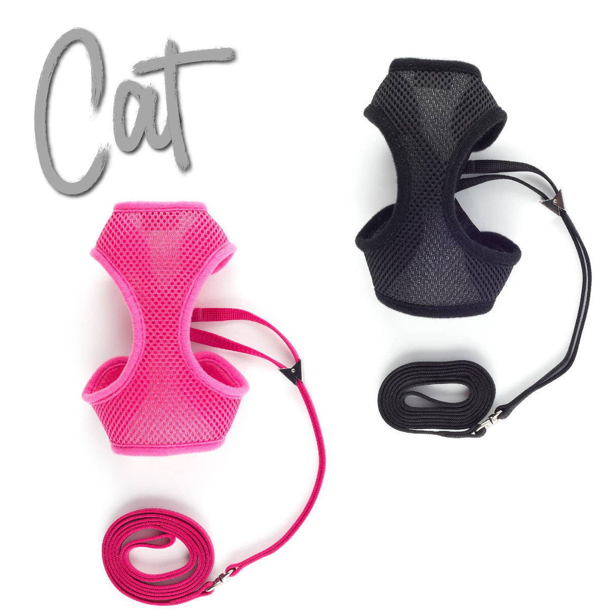 Ancol Soft Mesh Cat Harness & Lead - Pink