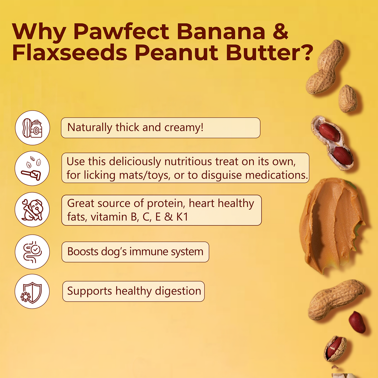 Pawfect Peanut Butter for Dogs: Banana & Flaxseeds