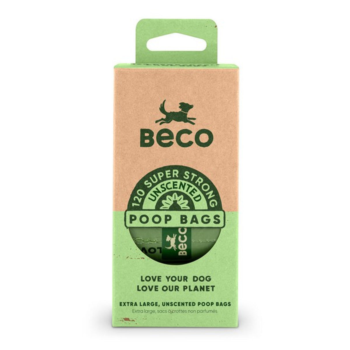 Beco Unscented Recycled Poop Bags x120 Pack non Handle