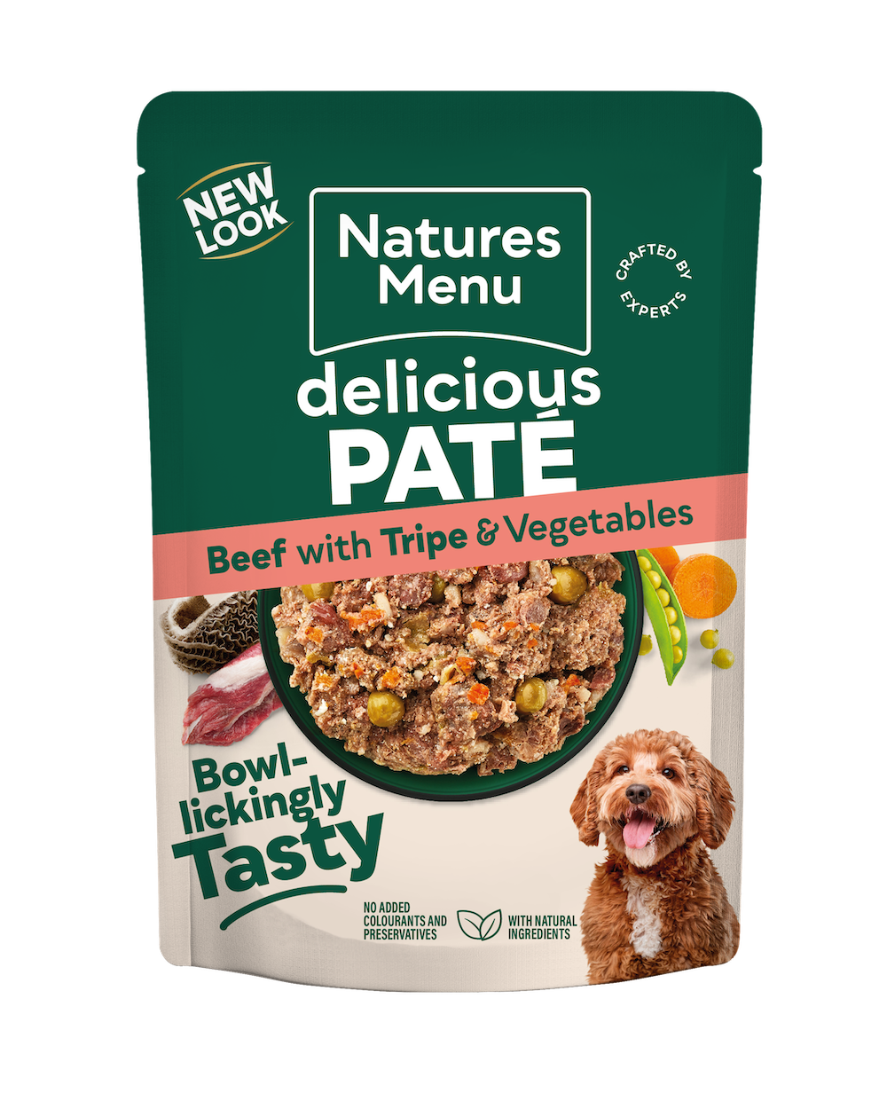 Natures Menu Complete Meal Beef With Tripe & Vegetables Adult Dog Food Pouch 300gr