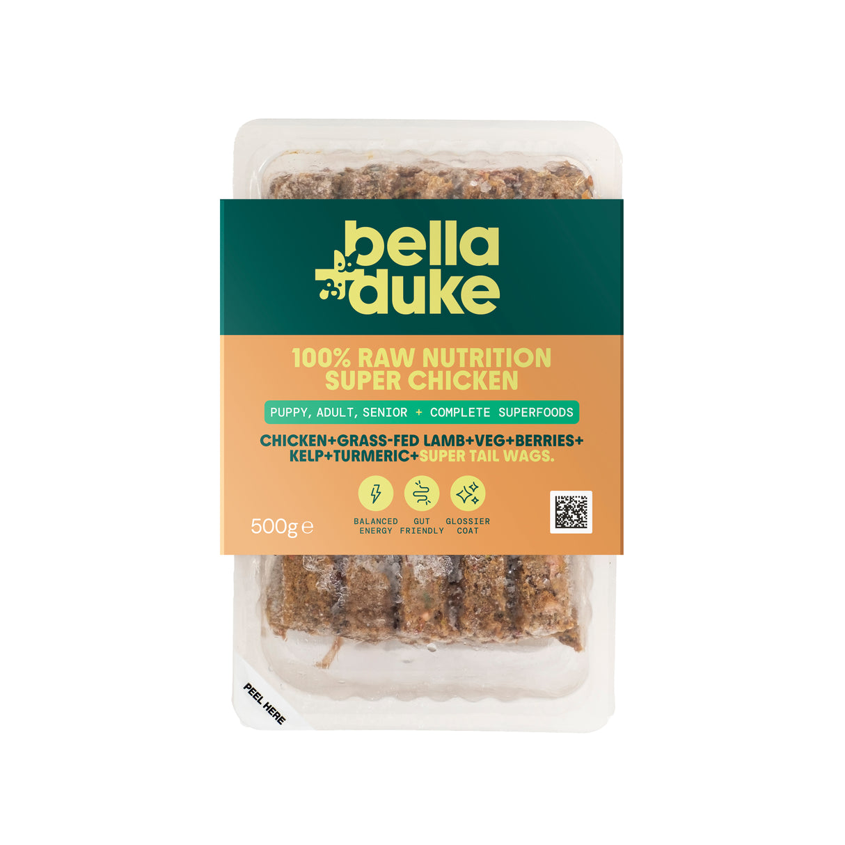 Bella and Duke Complete Raw Dog Food Superfood Enriched Super Chicken 500g