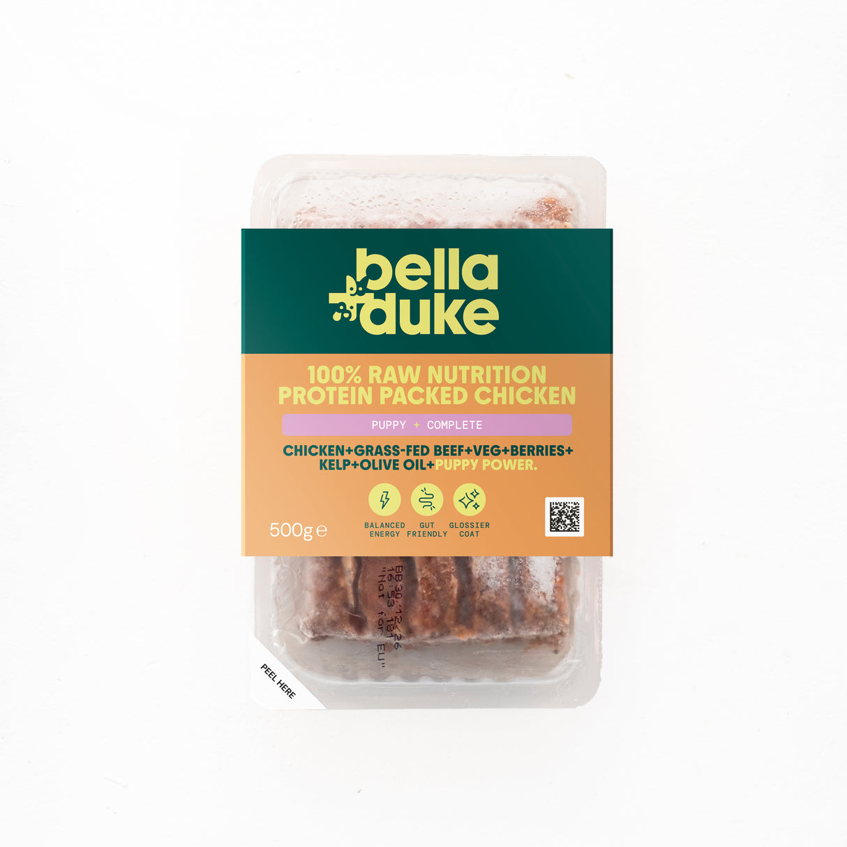 Bella and Duke Complete Raw Puppy Food Protein Packed Chicken 500g