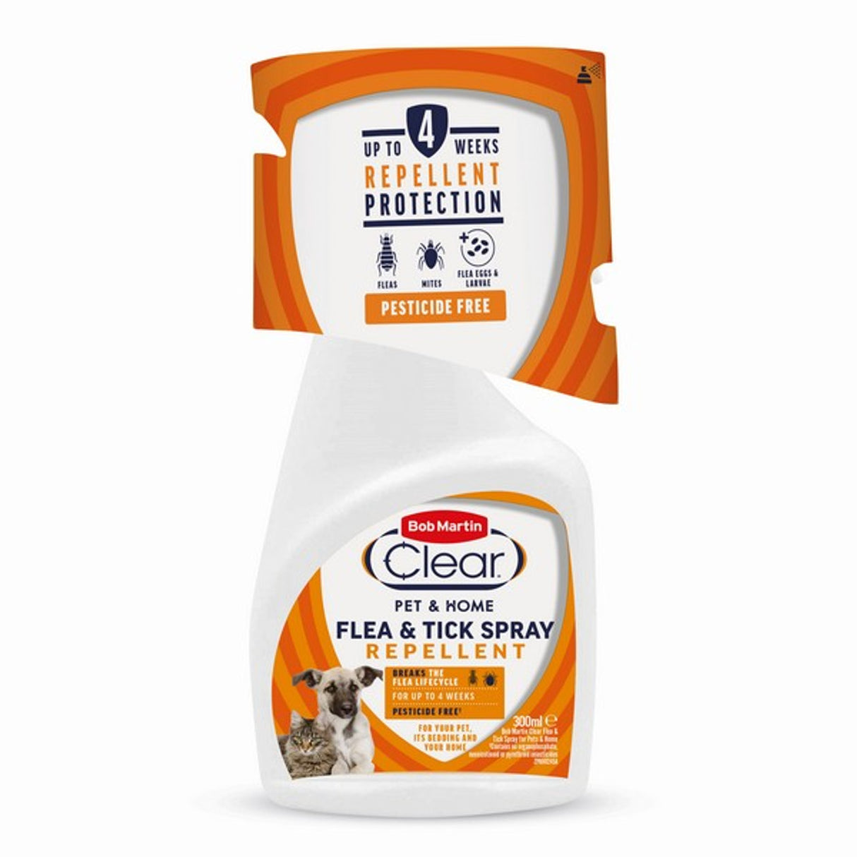 Bob Martin Clear Pesticide Free Flea Spray Pet & Home 300ml