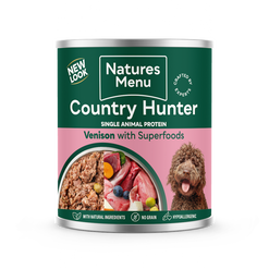 Natures Menu Country Hunter Venison With Superfoods Adult Dog Food Can 600g