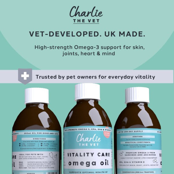 Charlie The Vet Vitality Care Omega Oil 250ml