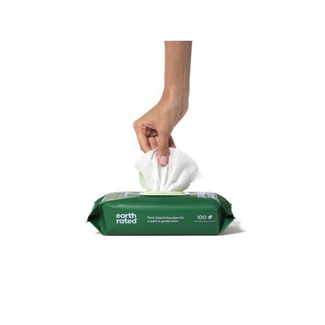 Earth Rated Pet Grooming 100 Dog Wipes Unscented
