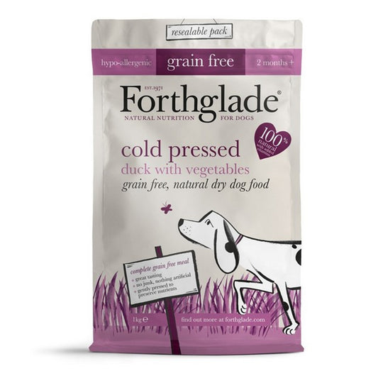 Forthglade Cold Pressed Dry Dog Food Duck Grain Free Hypoallergenic