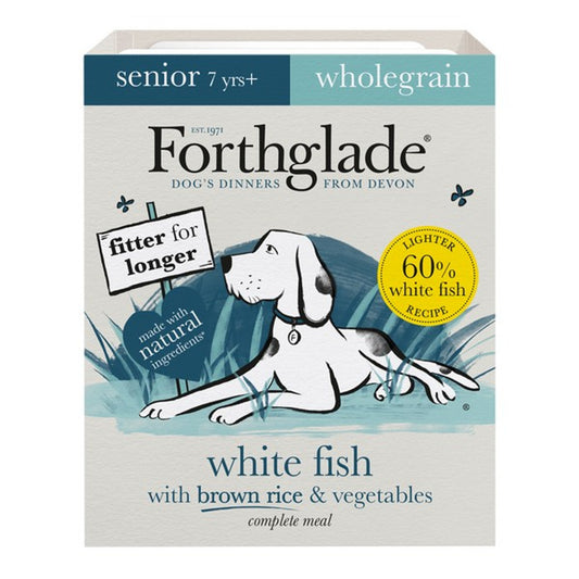 Forthglade Complete Senior White Fish with Brown Rice & Vegetables Wholegrain Wet Dog Food 395g