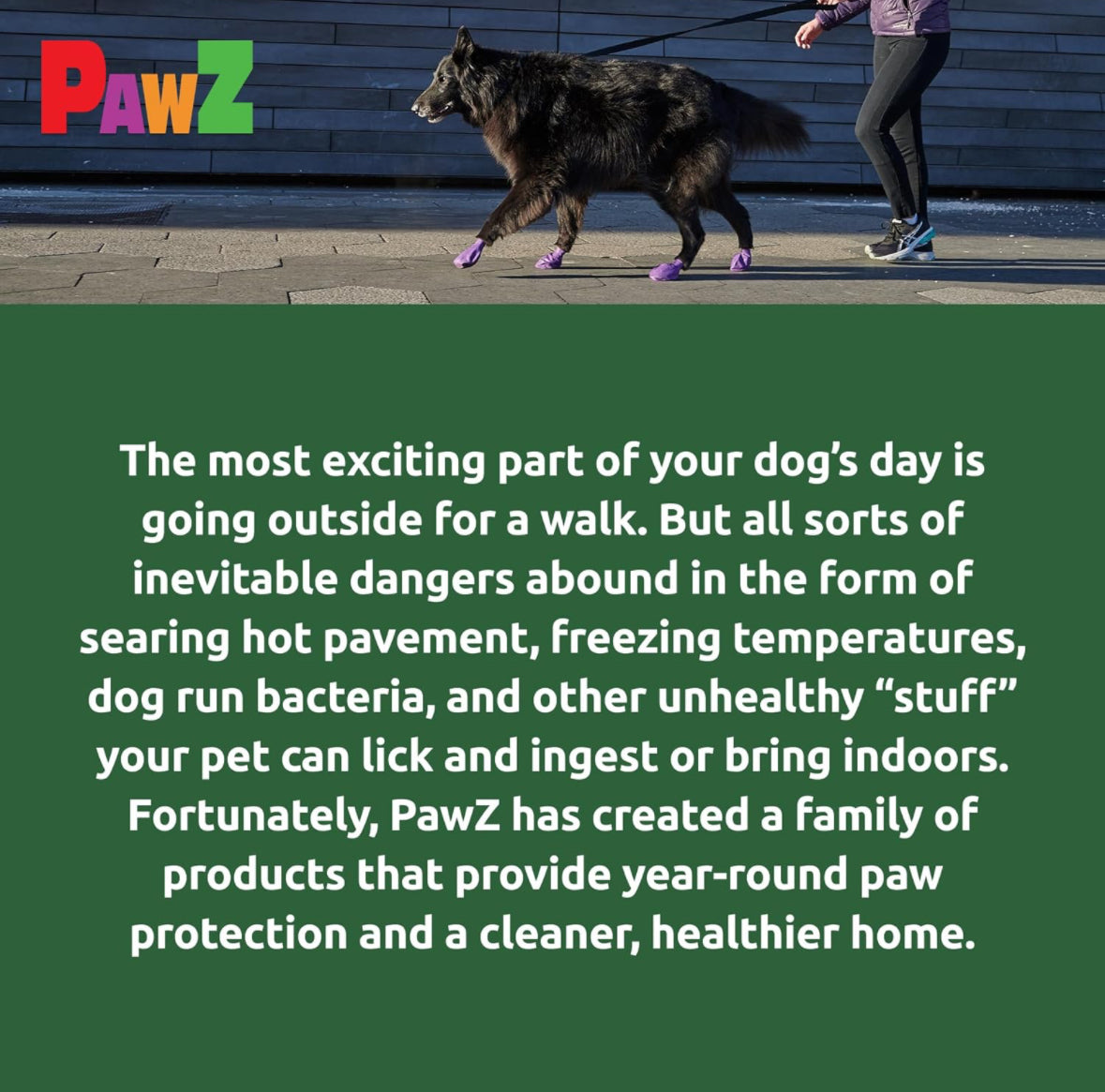 Paws Rubber Dog Boots Black