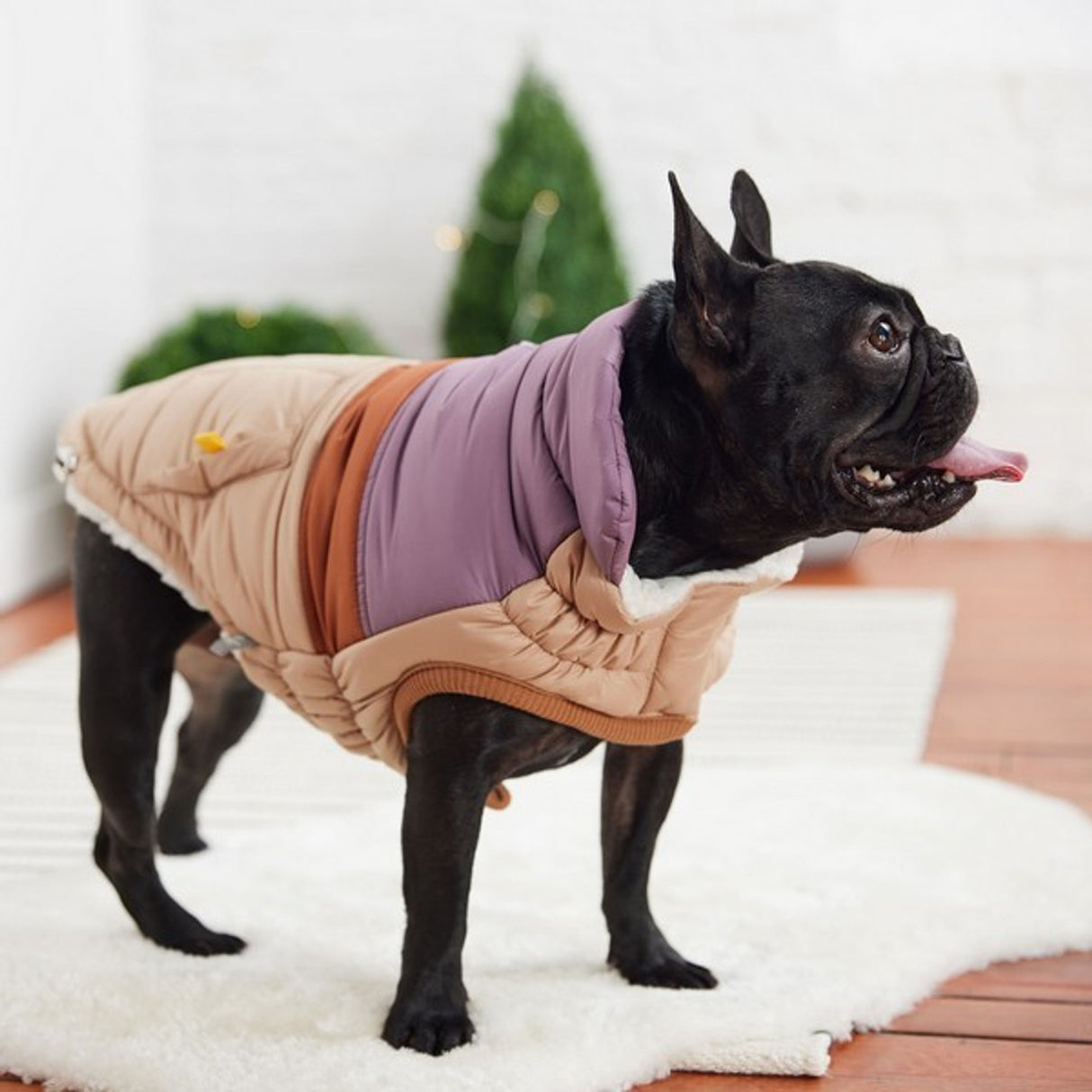 GF Pet Elasto-Fit Retro Puffer Dog Jacket Sand