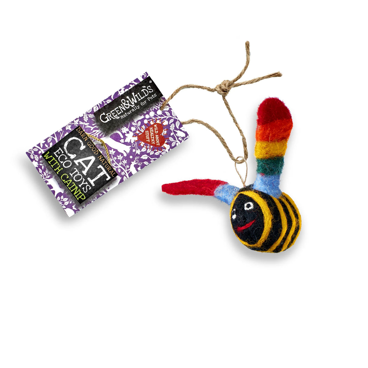 Green&Wilds Buzz Bee - Eco Cat toy with catnip