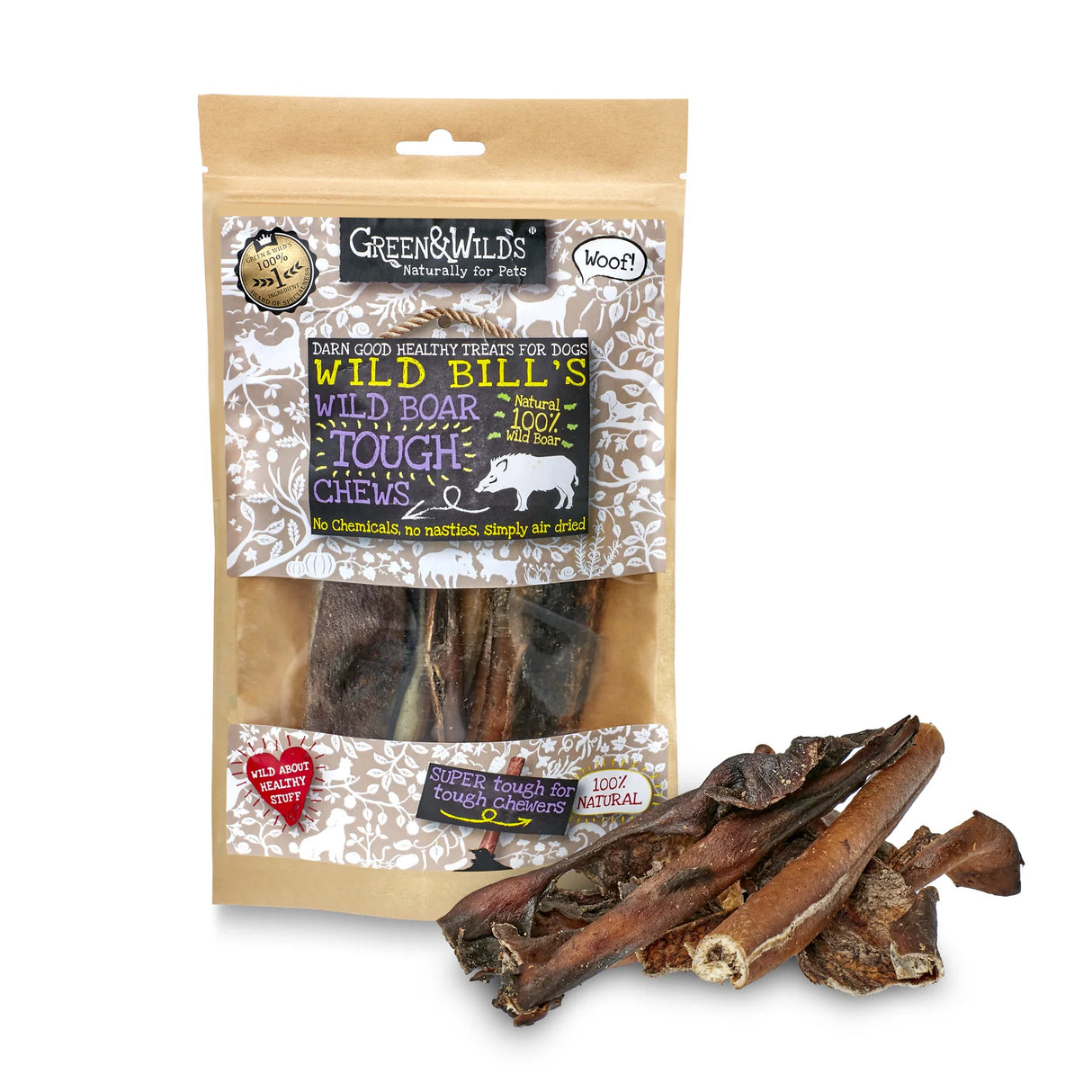 Green&Wilds Wild Boar Tough Chews 160g