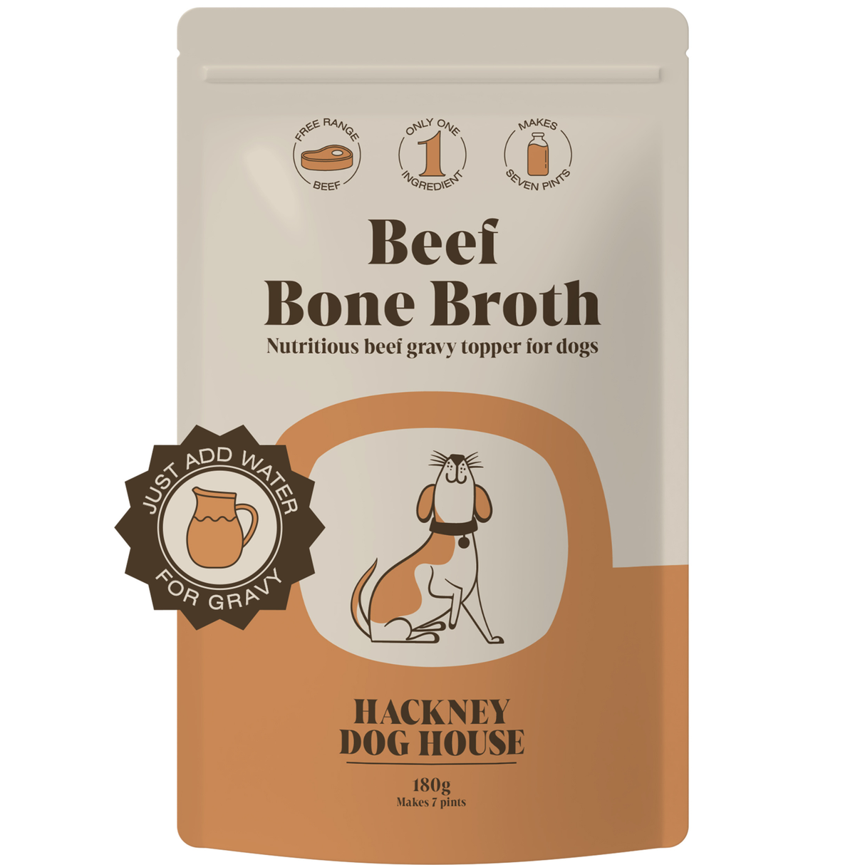 Hackney Dog House Beef Bone Broth for Dogs 180g