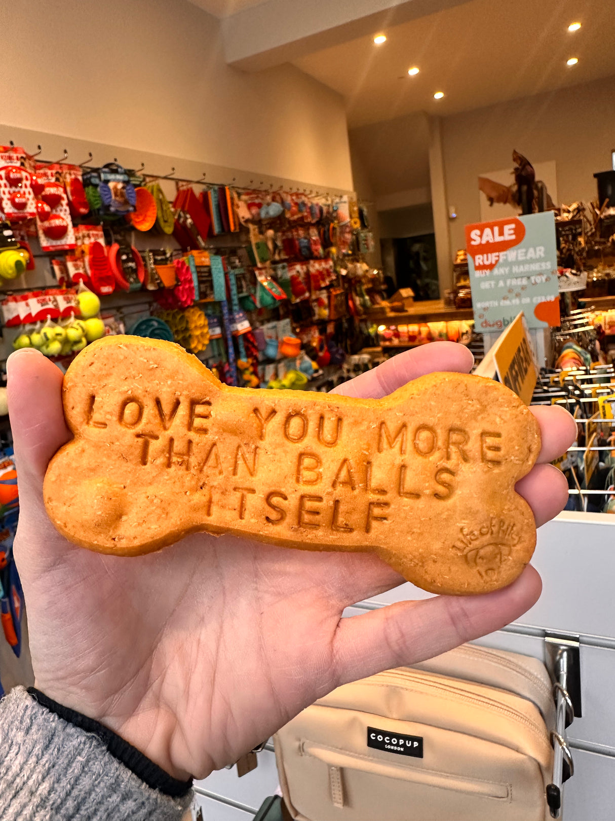 Life Of Riley Dog Bakery “Love you More than Balls Itself” Bone Biscuits