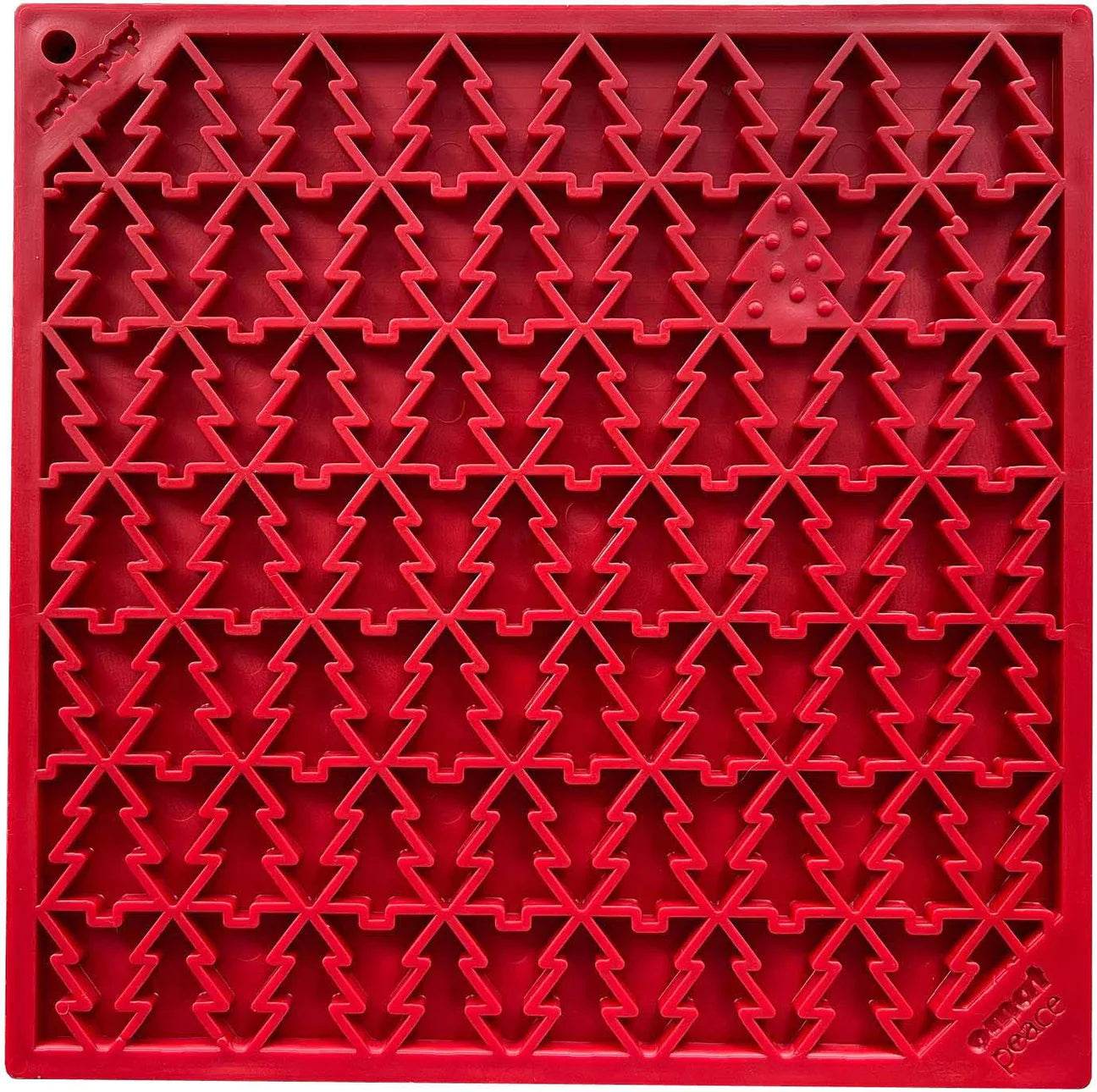 SodaPup Lick Mat "Peace" - Red - Large