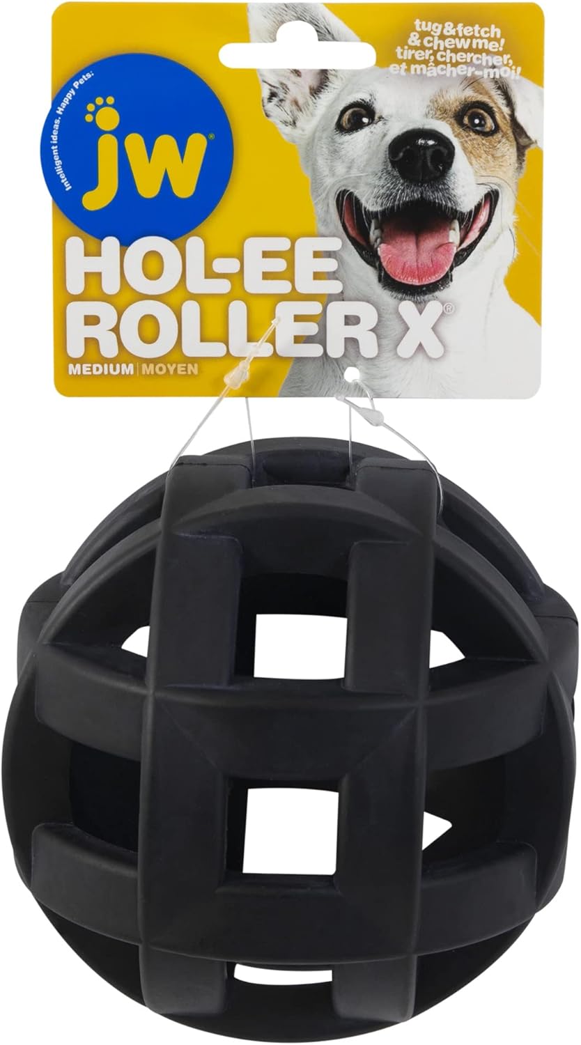 JW Hol-Ee Roller X Extra Thickness Durable Rubber Dog Toy, Tough Chew Treat Dispensing Ball - 15.2cm