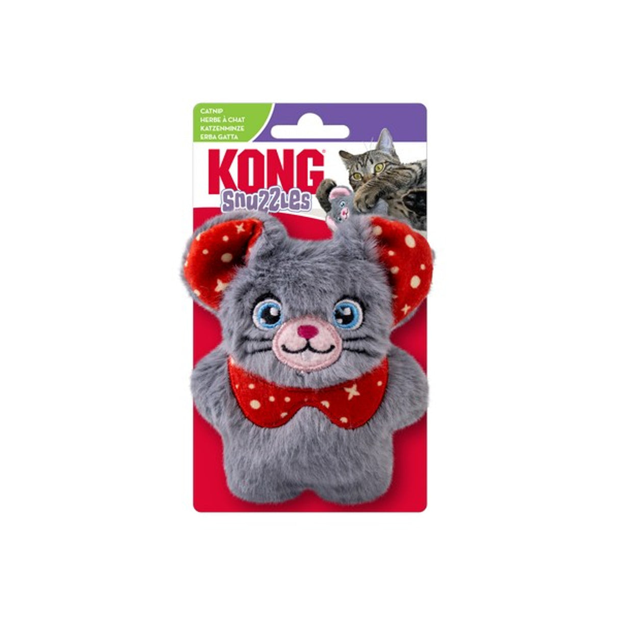KONG Holiday Christmas Cat Snuzzles Mouse