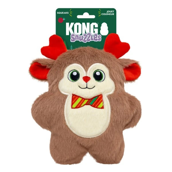 KONG Holiday 2026 Snuzzles Bow Tie Reindeer