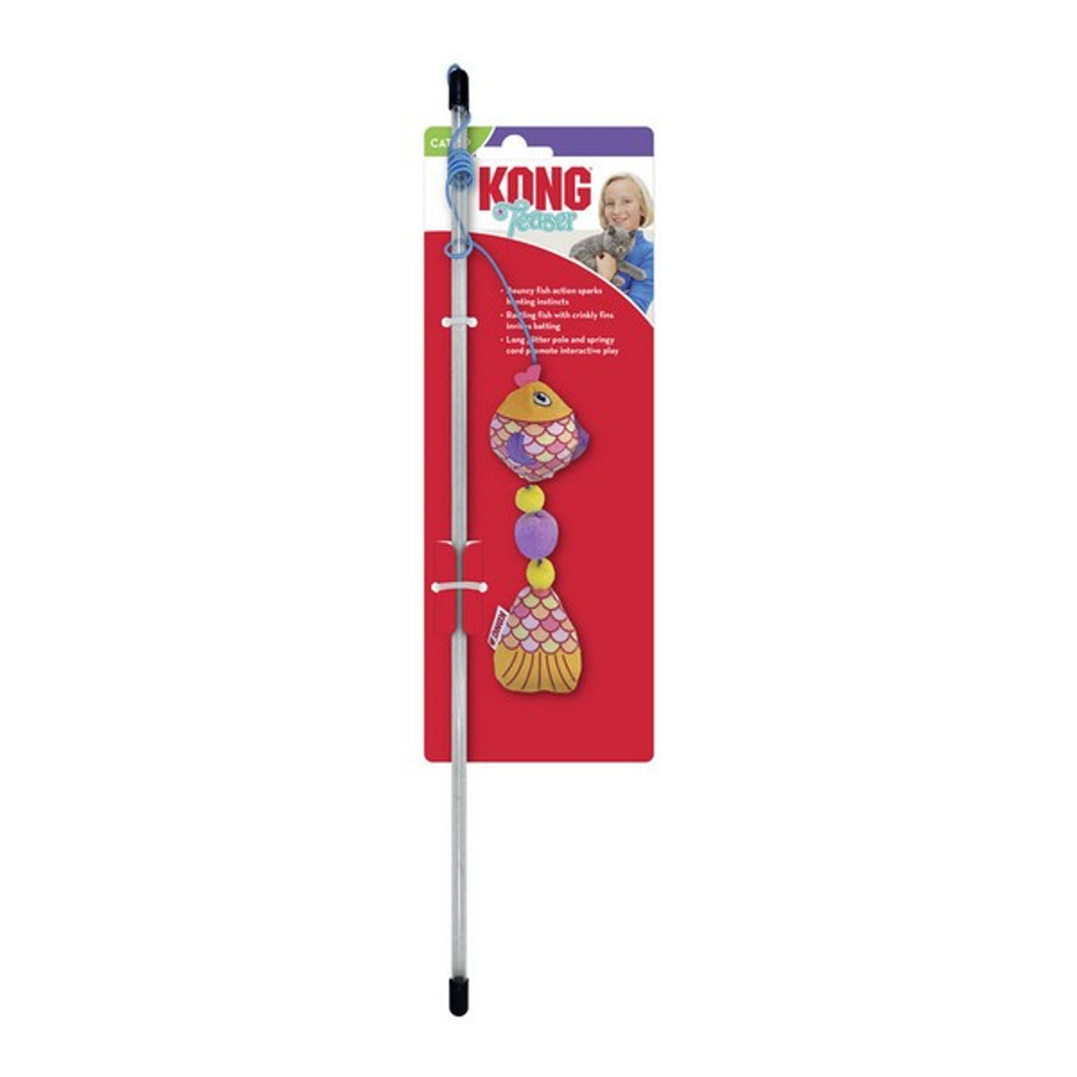 KONG Teaser Scrattles Fish Assorted