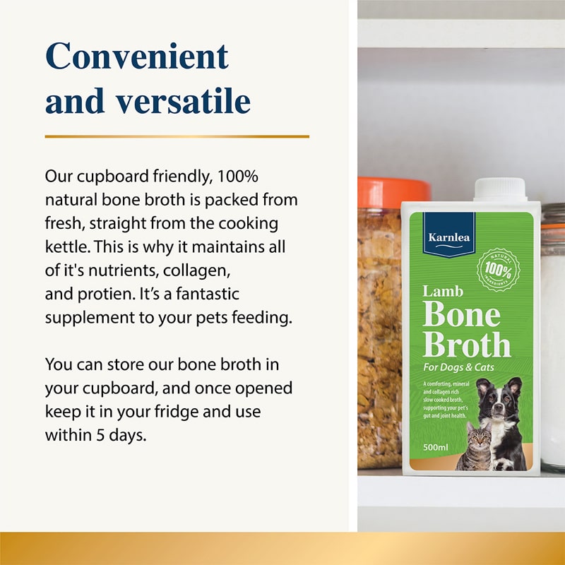 Karnlea Lamb Bone Broth for Dogs and Cats 500ml