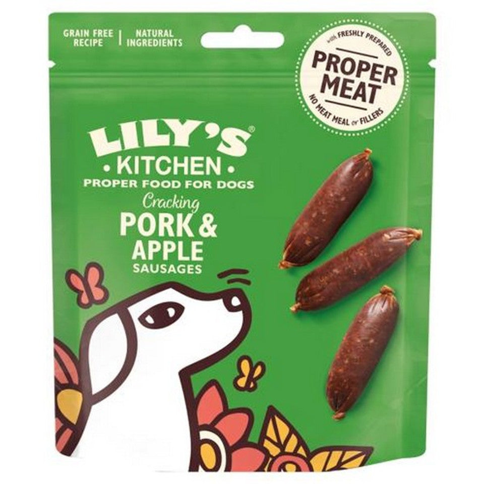 Lily's Kitchen Dog Cracking Pork and Apple Sausages for Dogs 70g