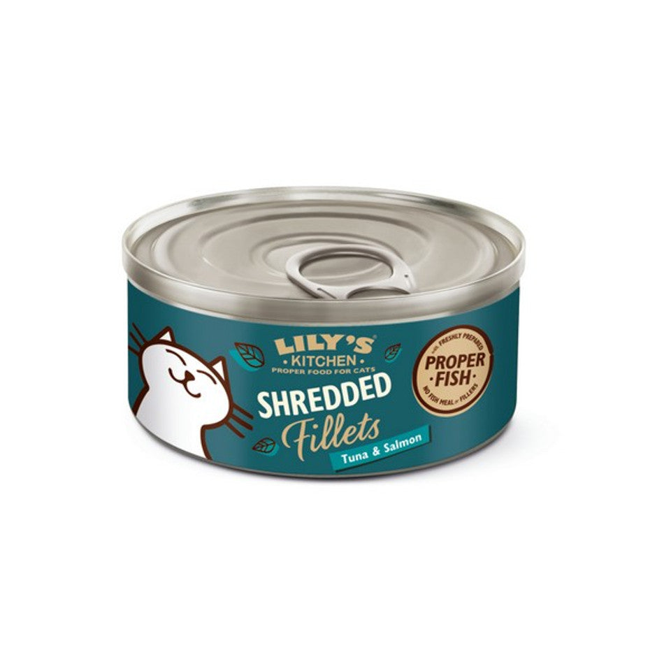Lilys Kitchen Fillets Tuna and Salmon in Broth for Cats 70g