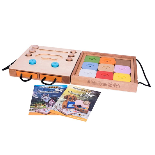 My Intelligent Pets Travel Dog - 2 in 1 - Interactive Puzzles For Dogs