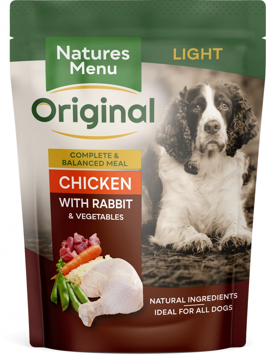 Natures Menu Complete Meal Light Chicken and Rabbit Adult Dog Food Pouch 300g