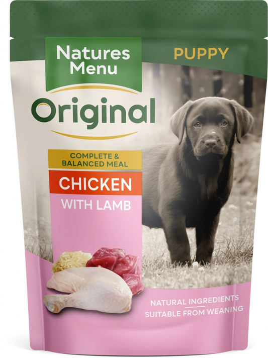 Natures Menu Complete Meal Puppy Chicken & Lamb Puppy Dog Food Pouch 300g