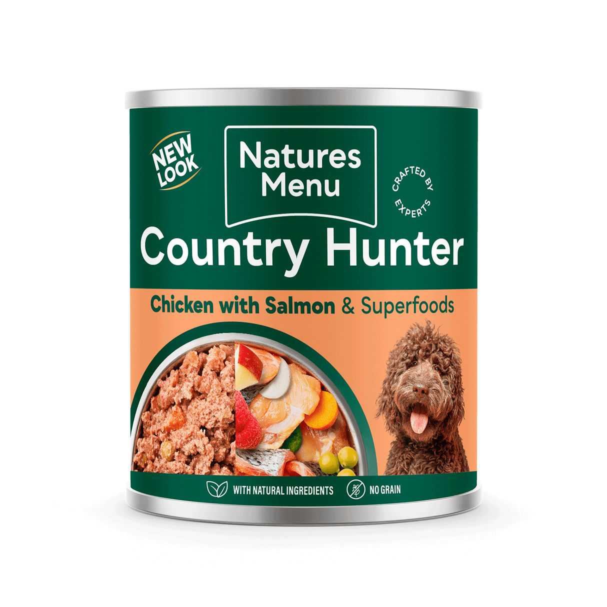 Natures Menu Country Hunter Chicken&Salmon With Superfoods Adult Dog Food Can 600g