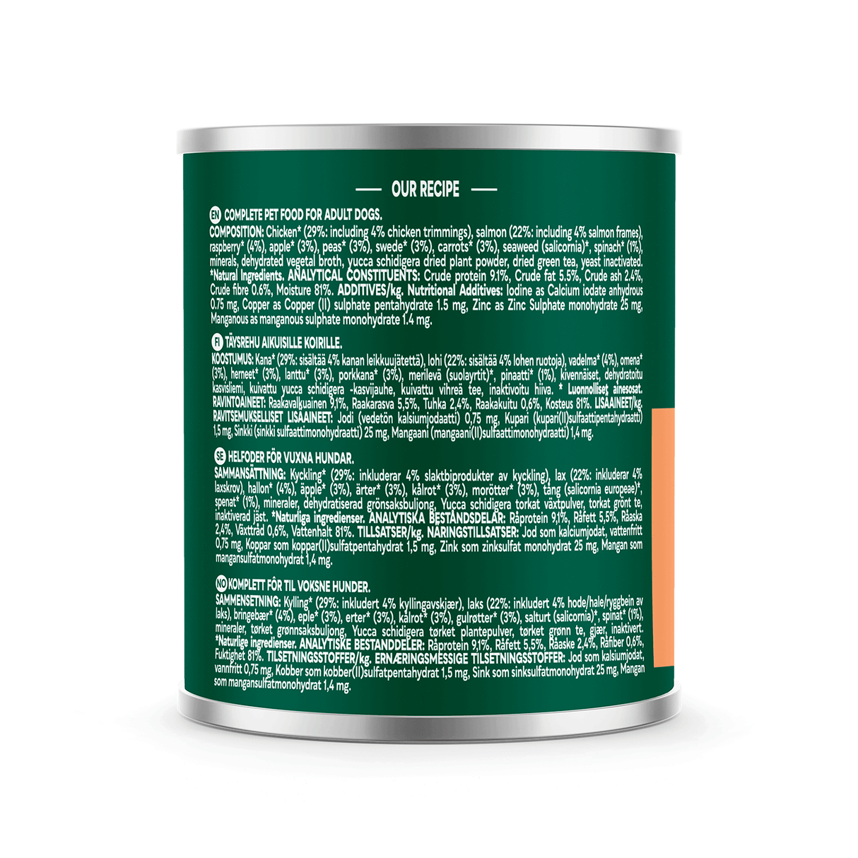 Natures Menu Country Hunter Chicken&Salmon With Superfoods Adult Dog Food Can 600g