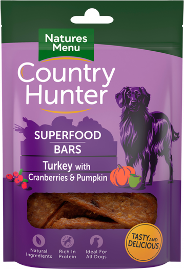 Natures Menu Country Hunter Treat Superfood Bars Turkey 100g