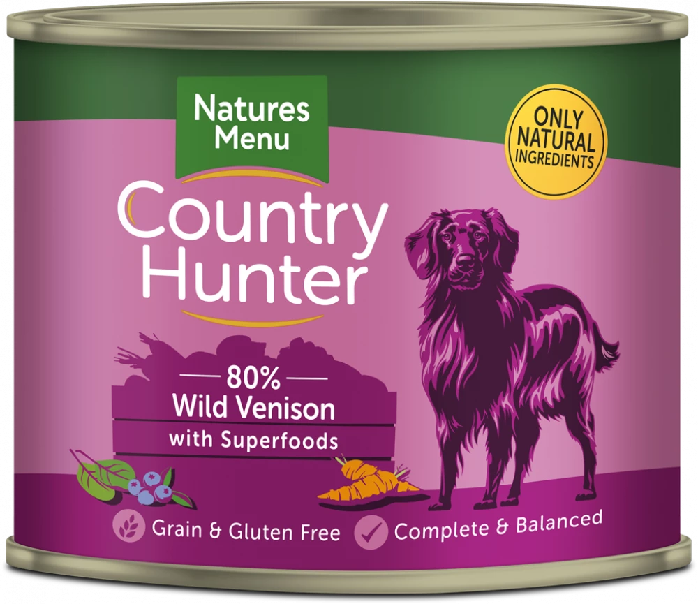 Natures Menu Country Hunter Venison With Superfoods Adult Dog Food Can 600g