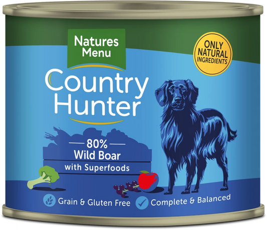 Natures Menu Country Hunter Wild Boar With Superfoods Adult Dog Food Can 600 gr