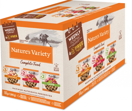 Natures Variety Complete Freeze Dried Multipack 7x120g