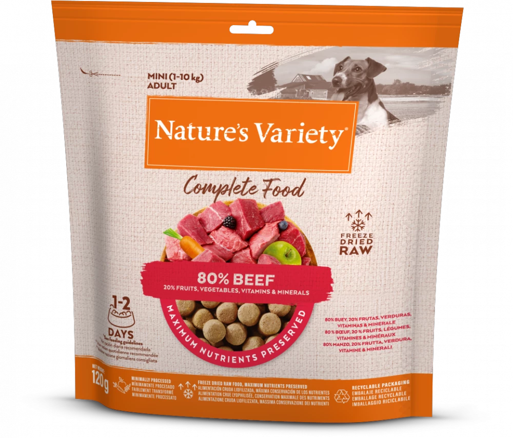 Natures Variety Freeze Dried Complete Food Beef 120g