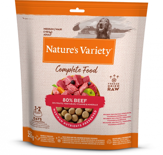Natures Variety Freeze Dried Complete Food Beef 250g