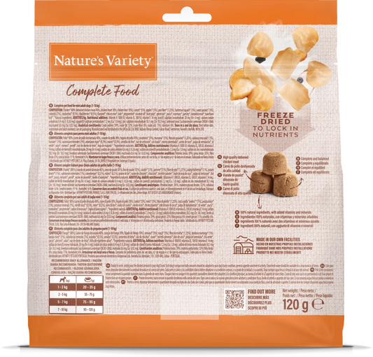 Natures Variety Freeze Dried Complete Food Chicken 120g