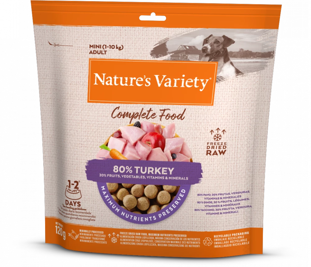 Natures Variety Freeze Dried Complete Food Turkey 120g