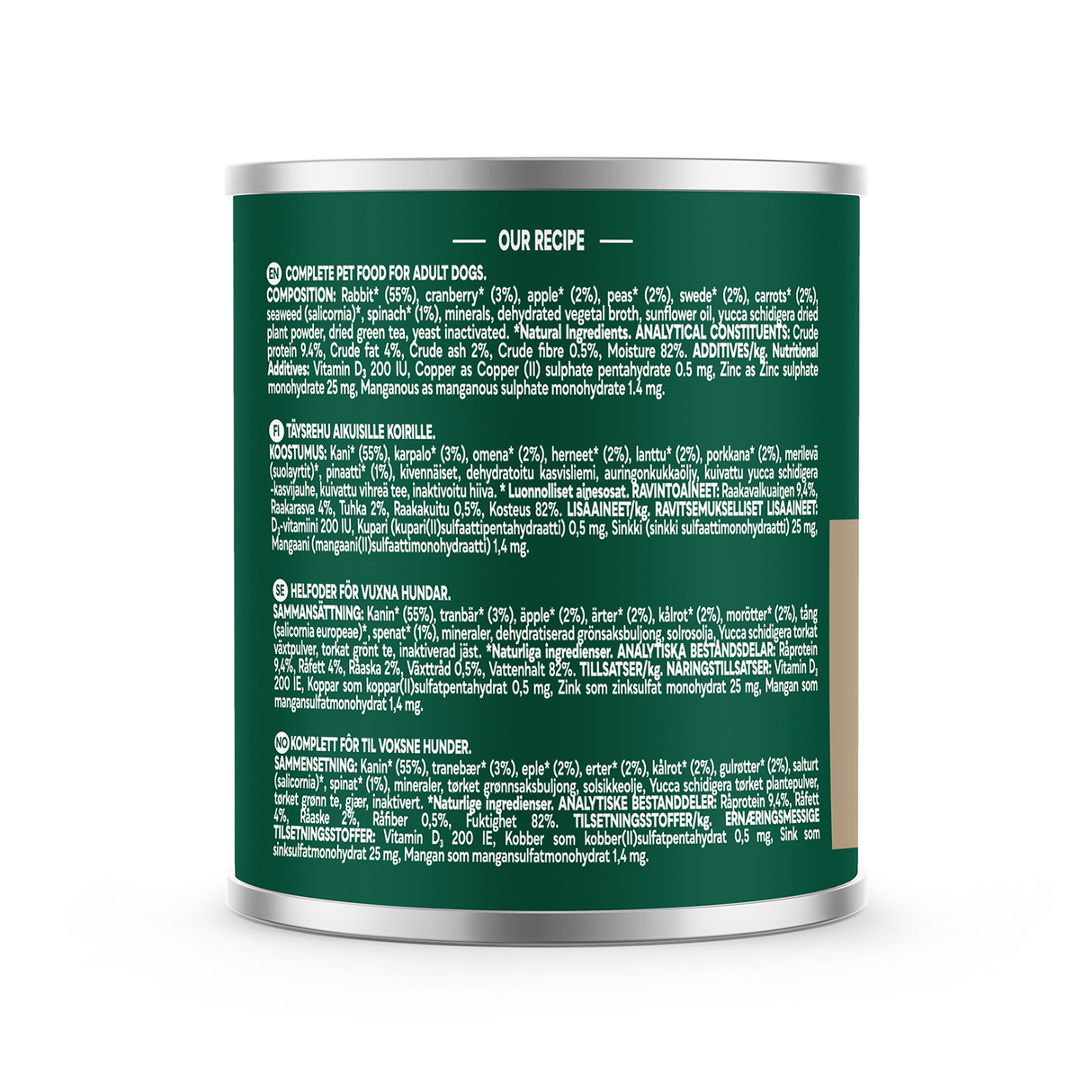 Natures Menu Country Hunter Rabbit With Superfoods Adult Dog Food Can 600g