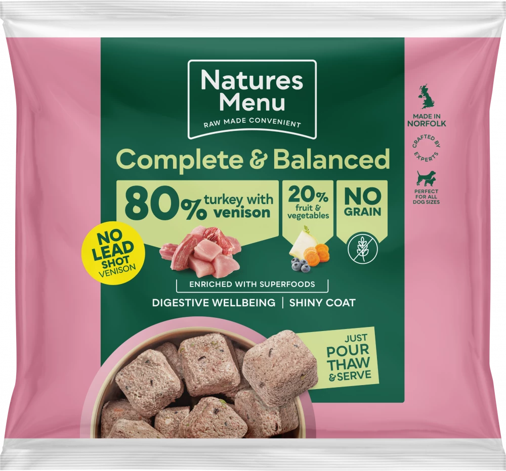 Natures Menu Frozen Country Hunter Raw Turkey with Venison For Adult Dogs - In Shop or Pickup only