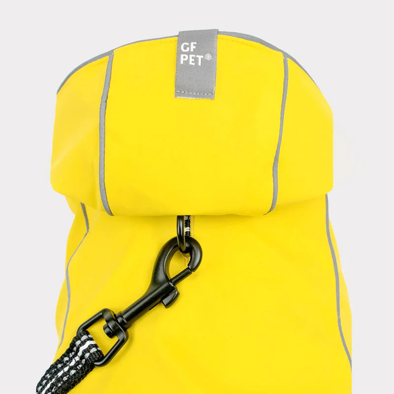 GF Pets Elasto-Fit Reversible Raincoat Yellow Tie Dye