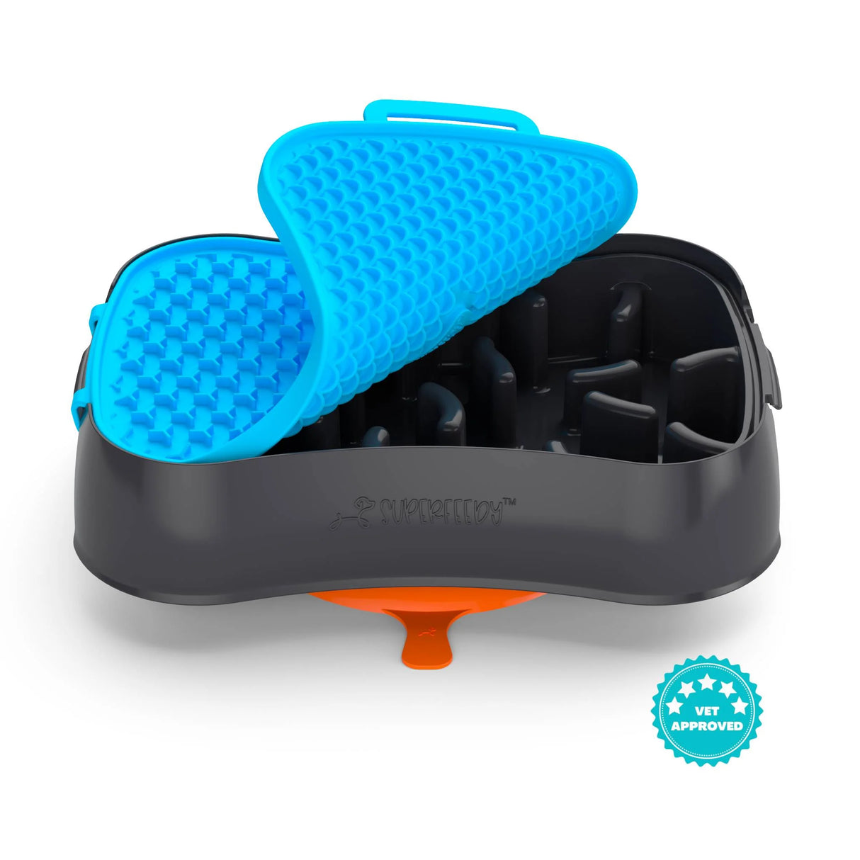 Superfeedy The Ultimate, Versatile 4-in-1 Slow Feeder Dog Bowl