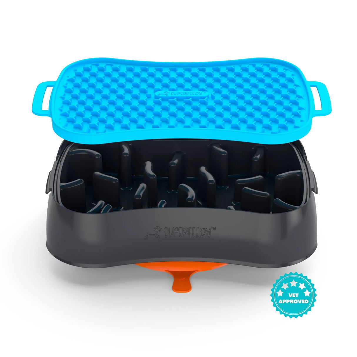 Superfeedy The Ultimate, Versatile 4-in-1 Slow Feeder Dog Bowl